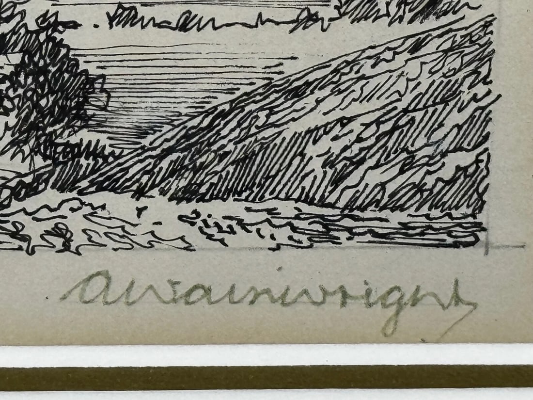 Pen Ink Drawing Low Fell From Lanthwaite Hill Lake District by Alfred Wainwright - 6