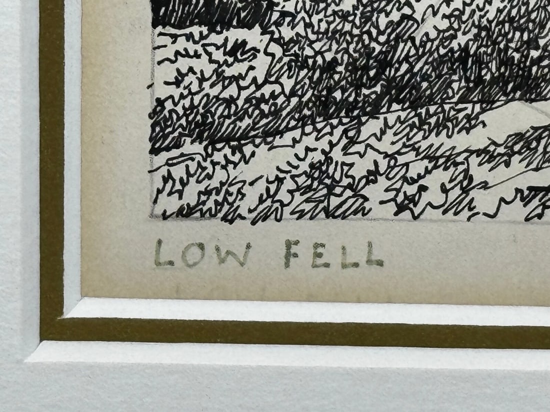 Pen Ink Drawing Low Fell From Lanthwaite Hill Lake District by Alfred Wainwright - 7