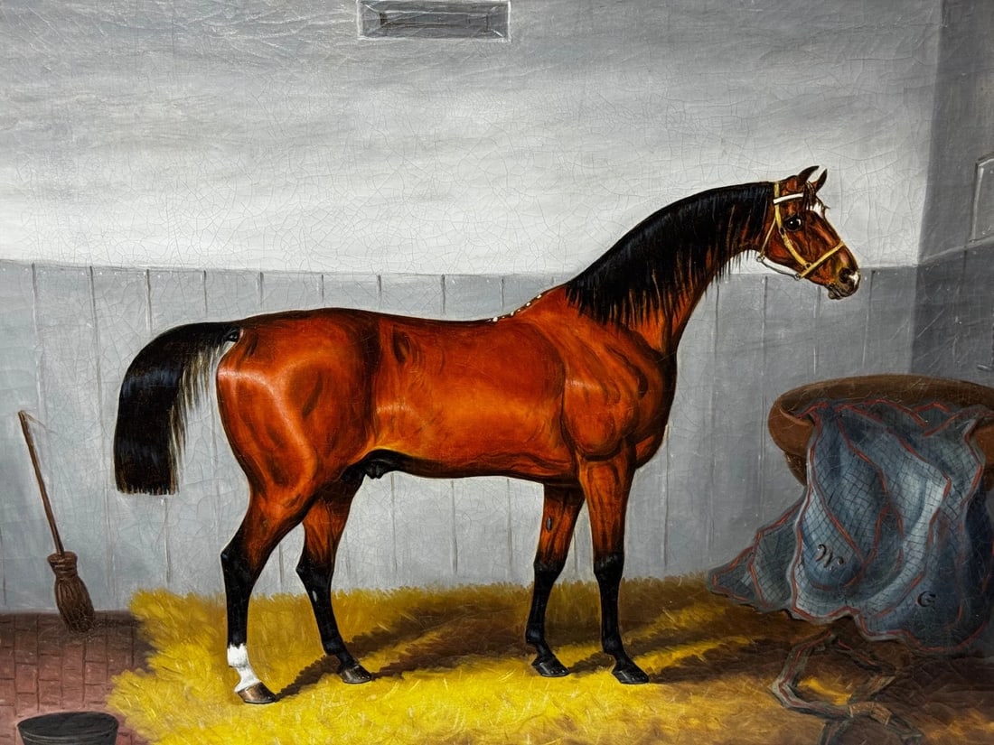 Equestrian Horse Oil Portrait William The Conqueror Signed by Samuel Spode c1840 - 2
