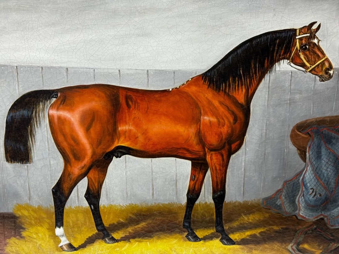 Equestrian Horse Oil Portrait William The Conqueror Signed by Samuel Spode c1840 - 3