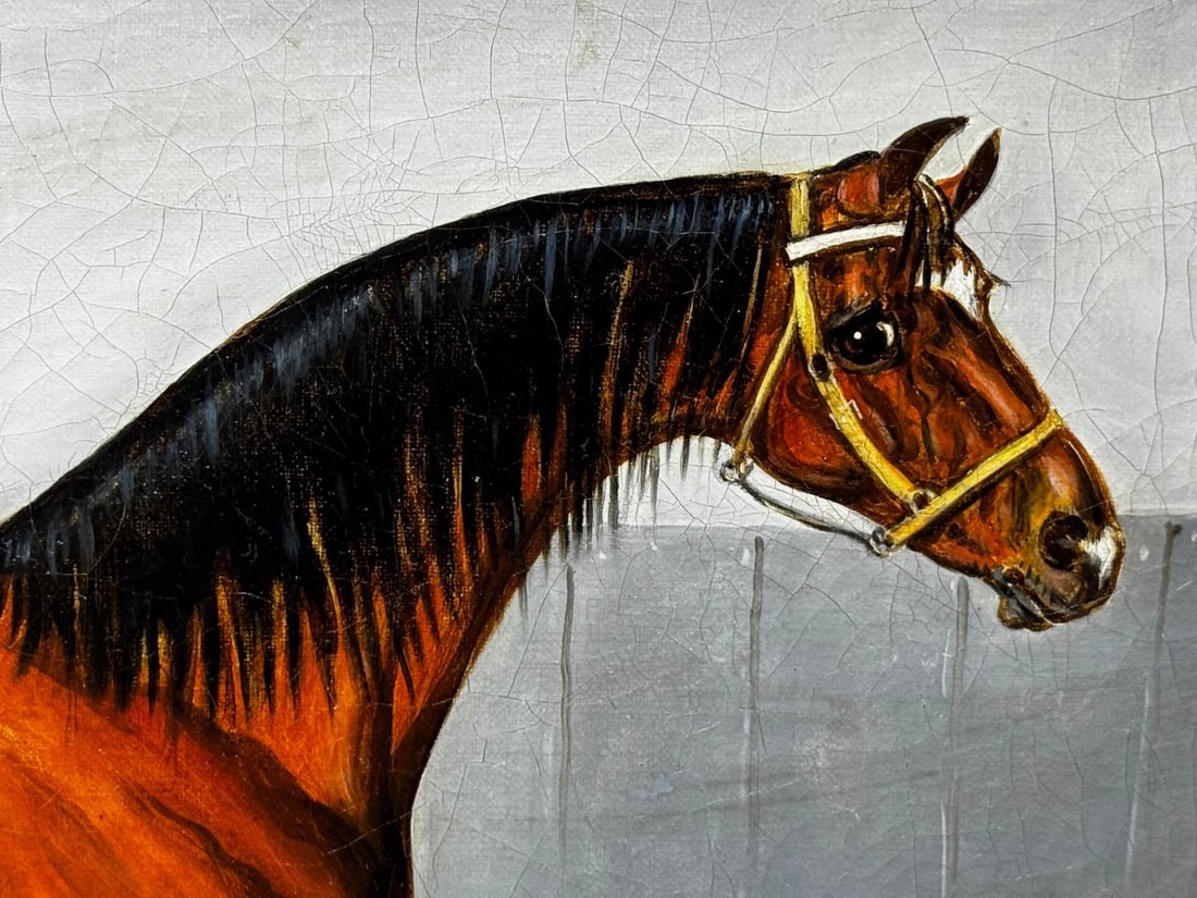 Equestrian Horse Oil Portrait William The Conqueror Signed by Samuel Spode c1840 - 4
