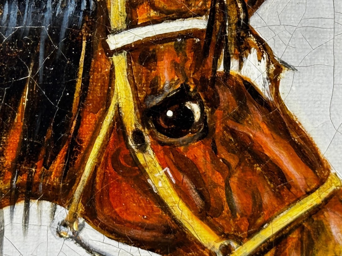 Equestrian Horse Oil Portrait William The Conqueror Signed by Samuel Spode c1840 - 7