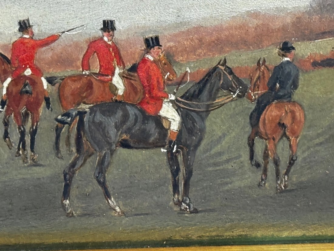 Victorian Painting The Meet (The Berkeley Hunt) c1880 By Charles Faulkner - 10