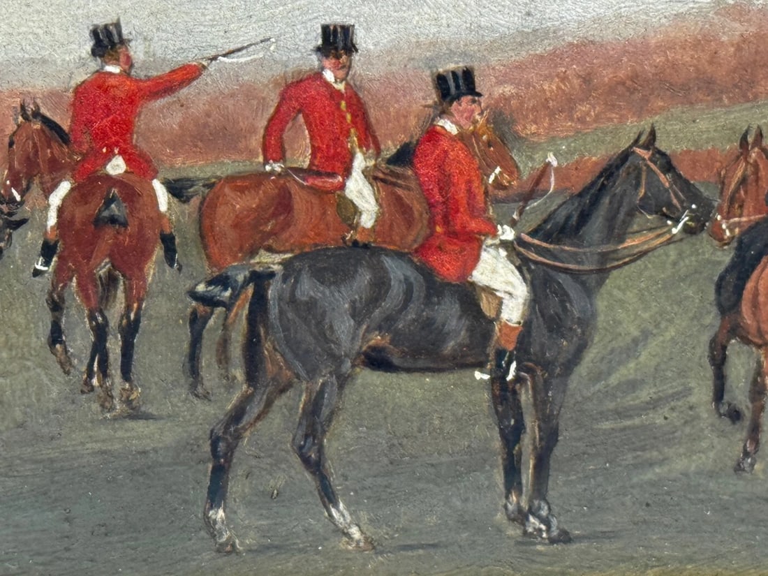 Victorian Painting The Meet (The Berkeley Hunt) c1880 By Charles Faulkner - 11