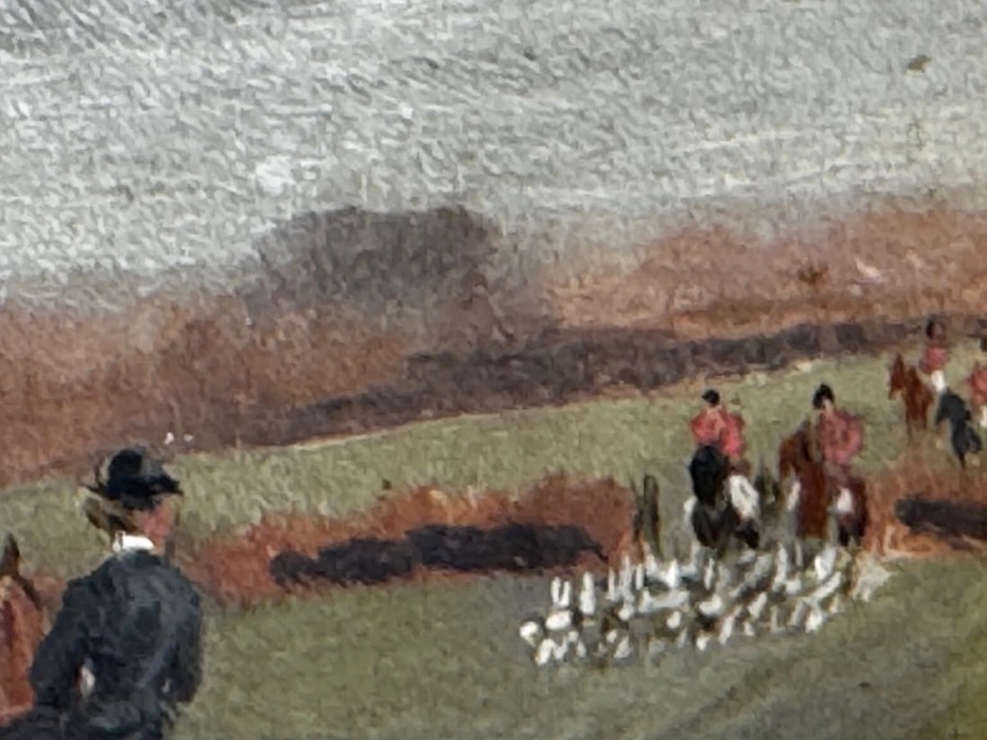 Victorian Painting The Meet (The Berkeley Hunt) c1880 By Charles Faulkner - 20