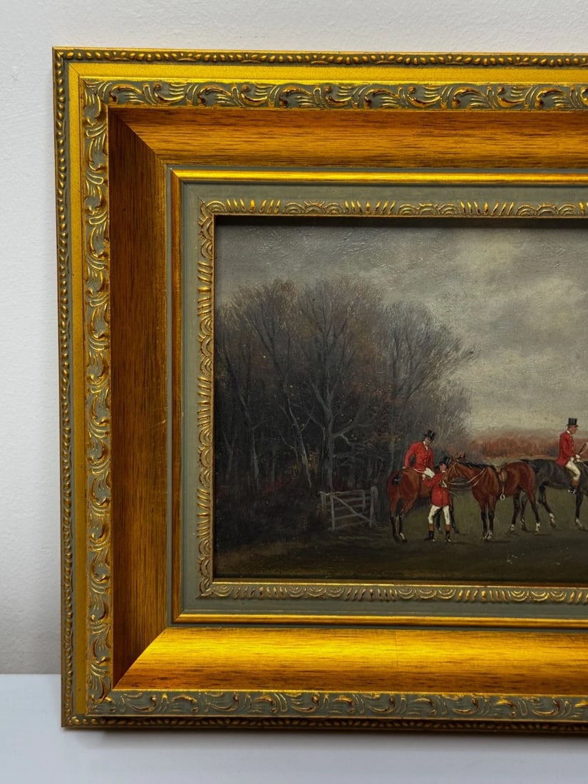 Victorian Painting The Meet (The Berkeley Hunt) c1880 By Charles Faulkner - 5