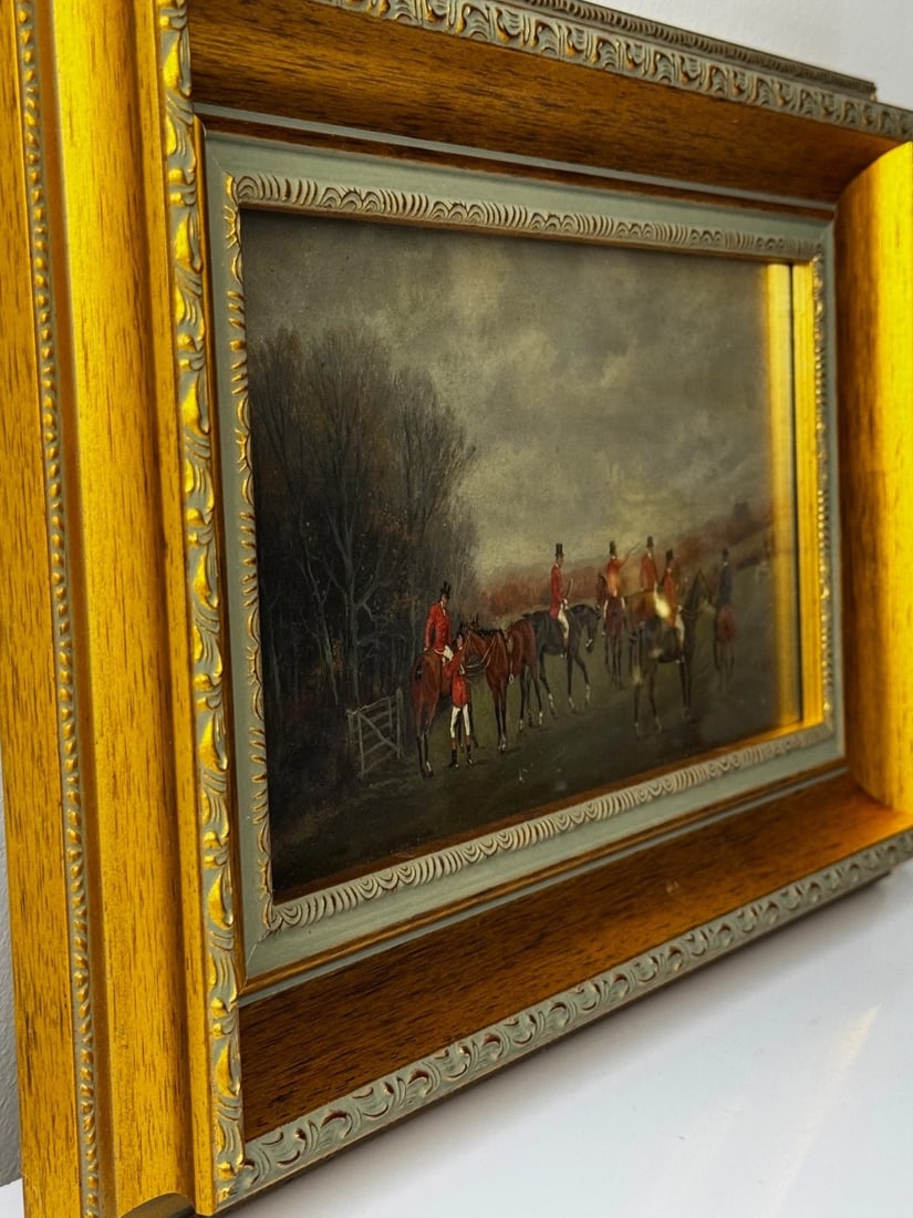 Victorian Painting The Meet (The Berkeley Hunt) c1880 By Charles Faulkner - 7