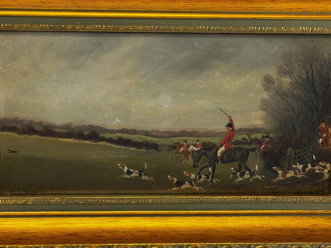 Victorian Oil Painting View Halloo (The Berkeley Hunt) C1880 by Charles Faulkner - 2