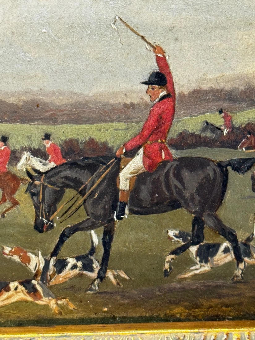 Victorian Oil Painting View Halloo (The Berkeley Hunt) C1880 by Charles Faulkner - 4