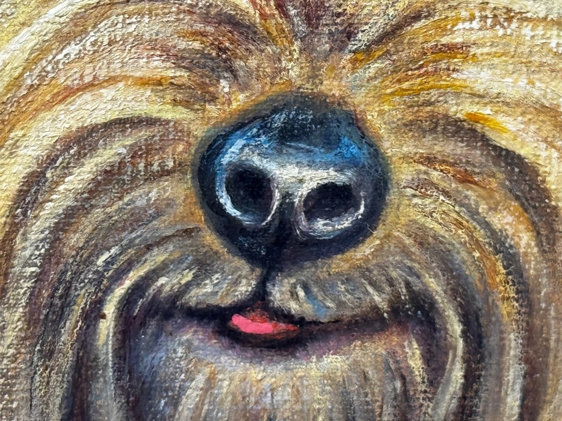 Duchess A Yorkshire Terrier Wearing Congo Pink Bow In the Manner of John Emms - 11