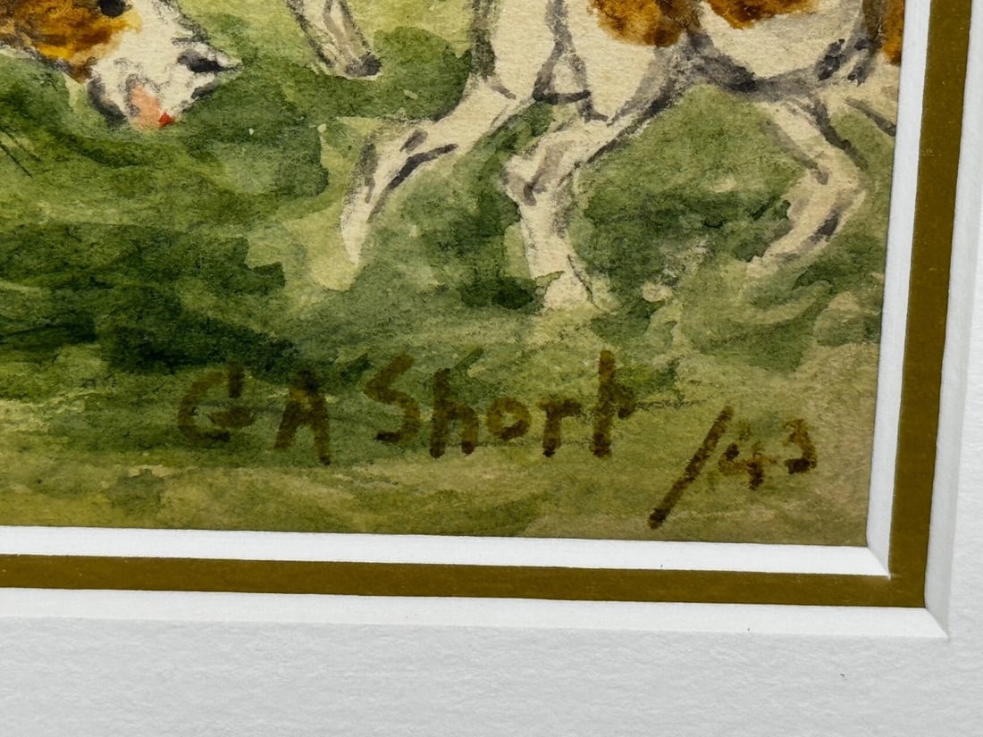 WW2 Hunting Masterpiece Painting – The Badsworth Hunt on Foot, Easingwold C1943 - 8