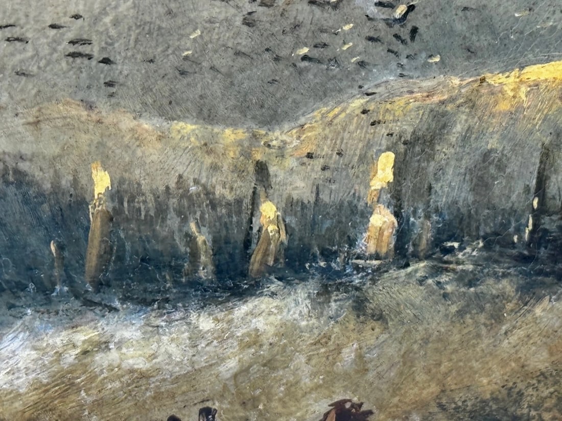 Marine Painting Wreck off Dunstanburgh Castle By Claude Thomas Stanfield Moore - 20