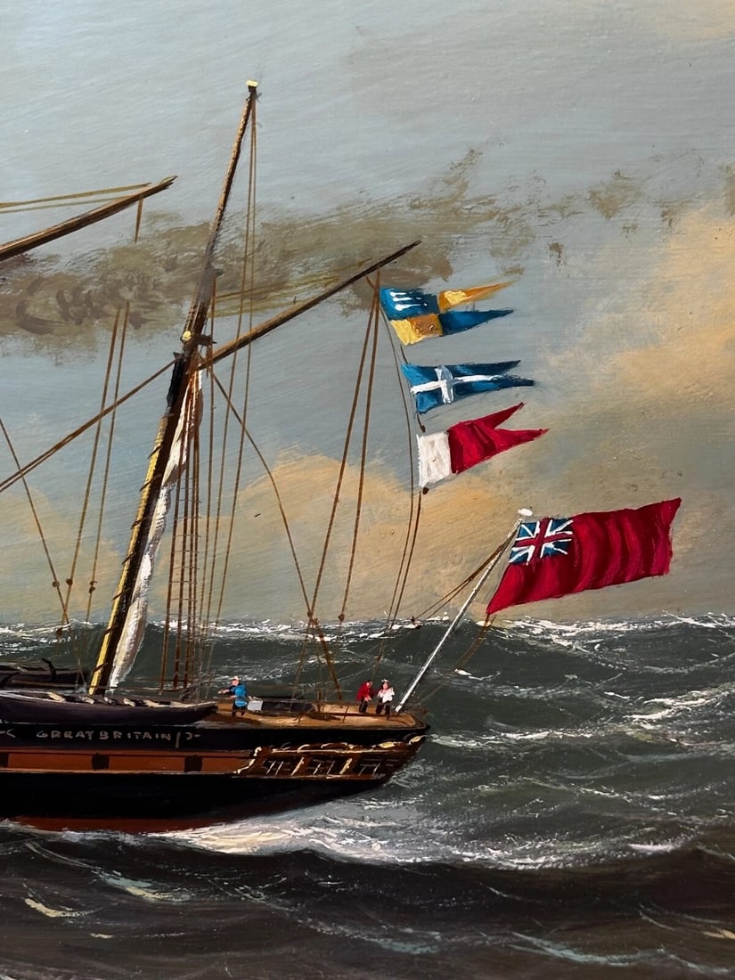 Large Historic Oil Painting SS Great Britain Steamship by Salvatore Colacicco - 12
