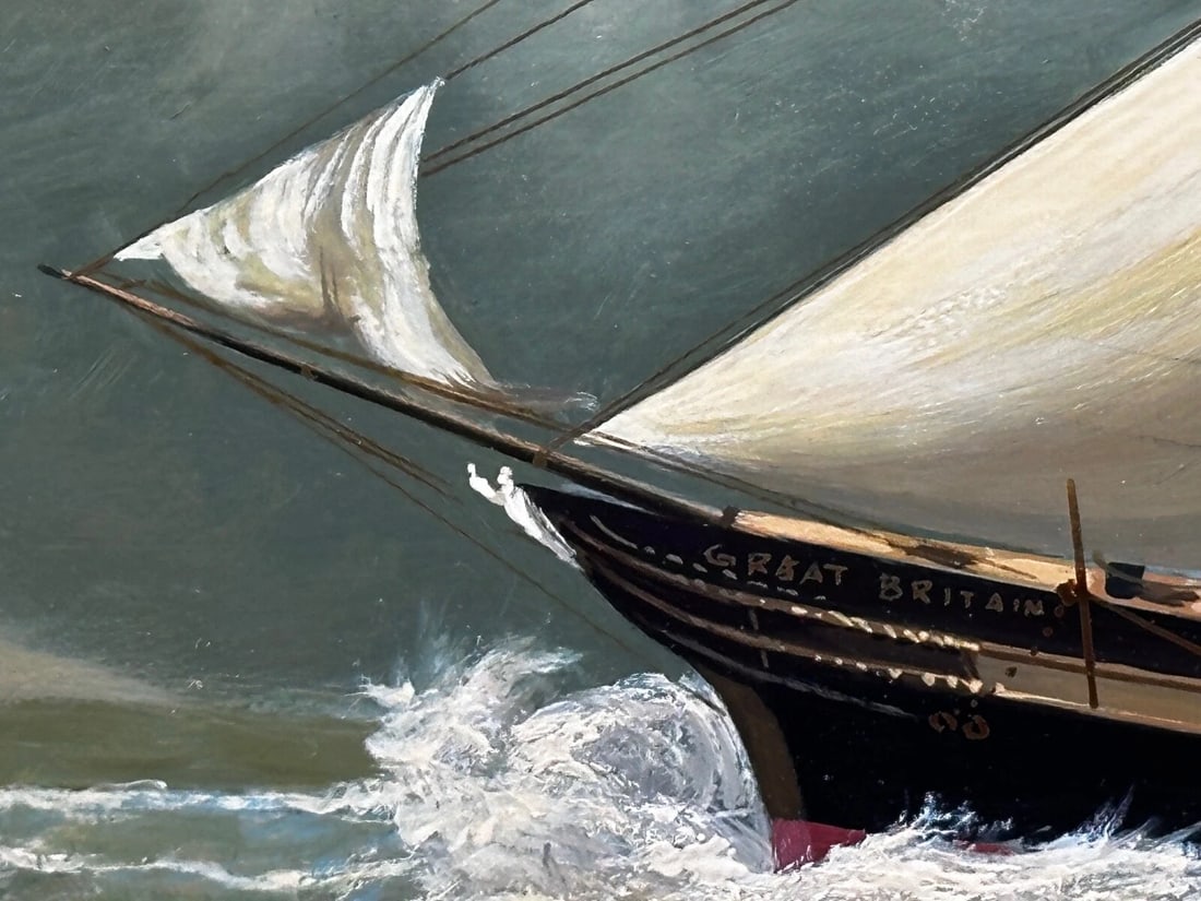 Large Historic Oil Painting SS Great Britain Steamship by Salvatore Colacicco - 18