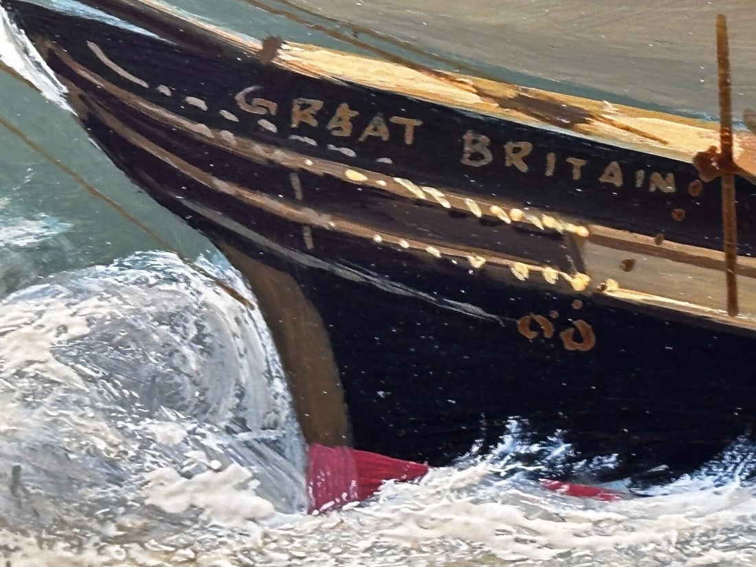 Large Historic Oil Painting SS Great Britain Steamship by Salvatore Colacicco - 19