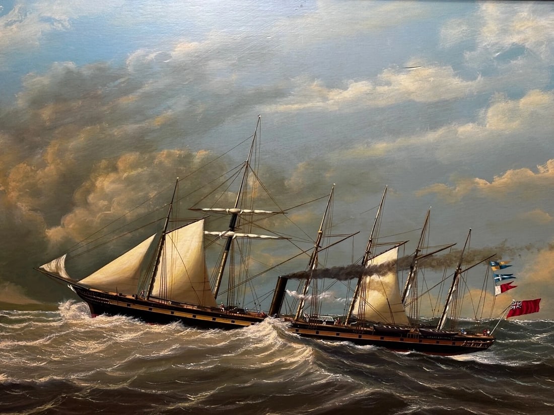Large Historic Oil Painting SS Great Britain Steamship by Salvatore Colacicco - 2