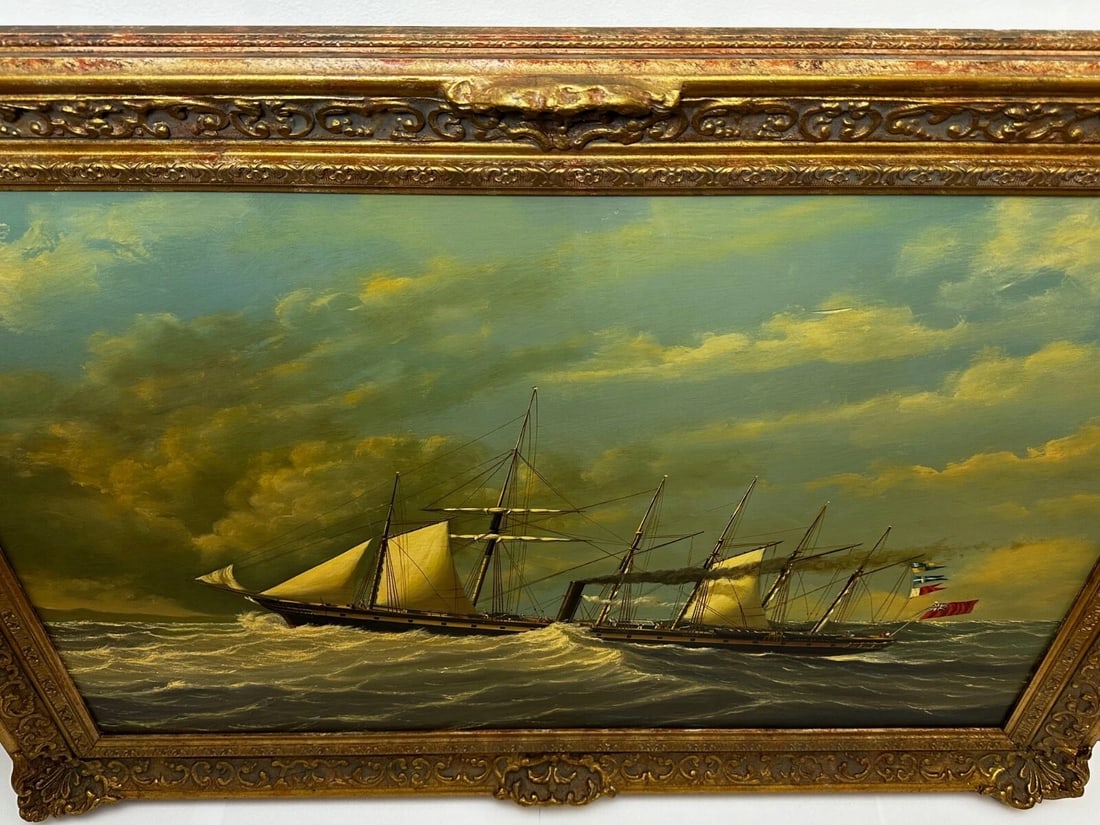 Large Historic Oil Painting SS Great Britain Steamship by Salvatore Colacicco - 7