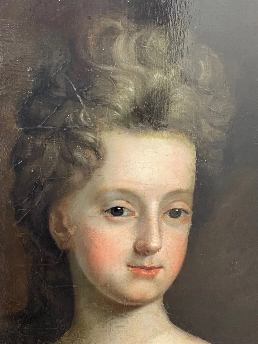 Huge Oil Portrait Elizabeth Countess Of Westmorland Circle Of Godfrey Kneller - 3
