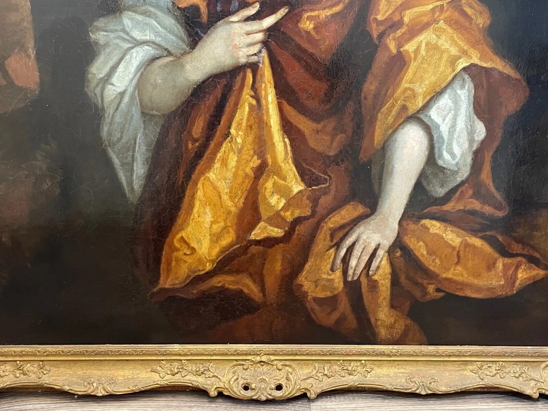 Huge Oil Portrait Elizabeth Countess Of Westmorland Circle Of Godfrey Kneller - 4