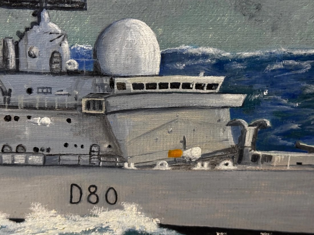 Moments Before the Exocet Storm HMS Sheffield Under Captain Salt Falklands War - 14