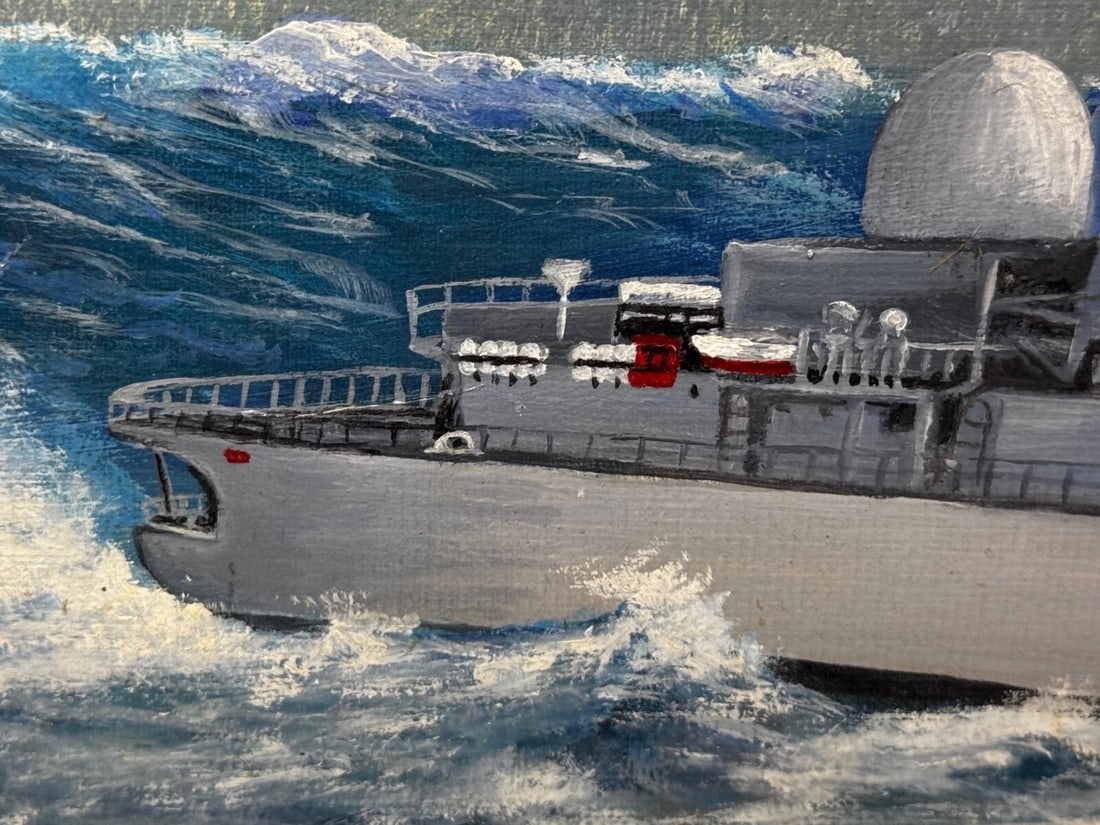 Moments Before the Exocet Storm HMS Sheffield Under Captain Salt Falklands War - 16