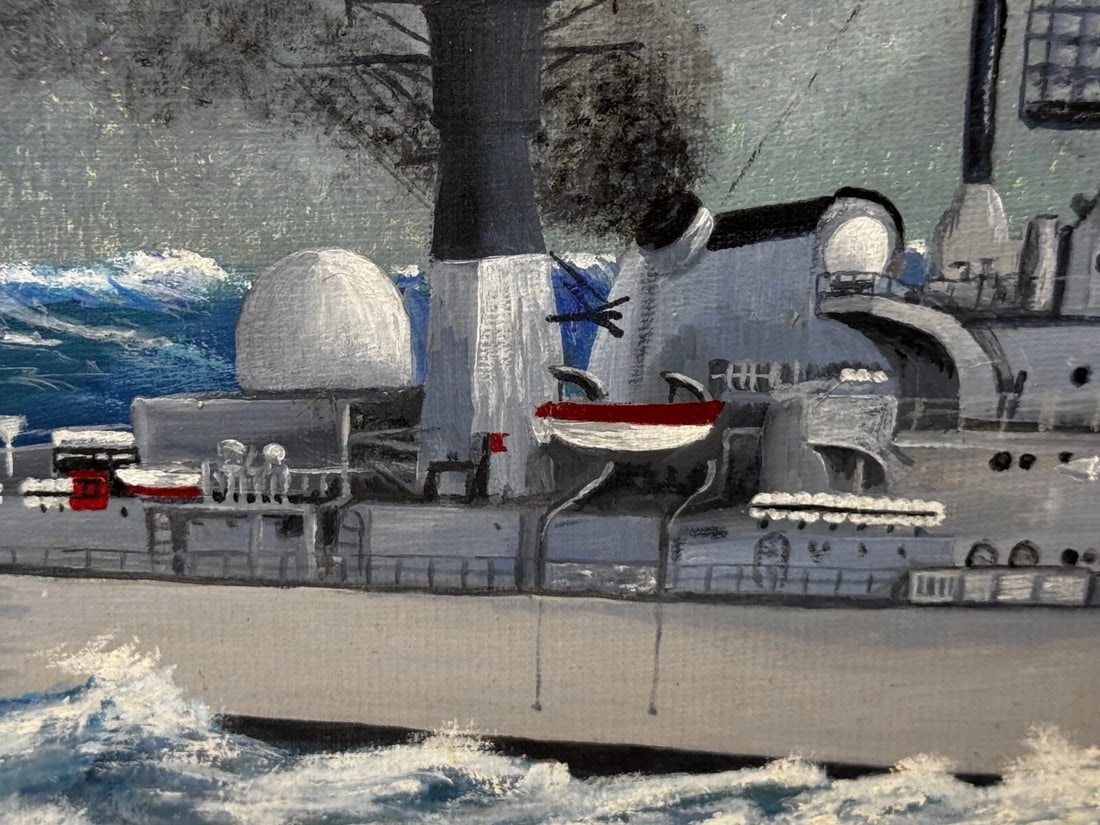 Moments Before the Exocet Storm HMS Sheffield Under Captain Salt Falklands War - 17