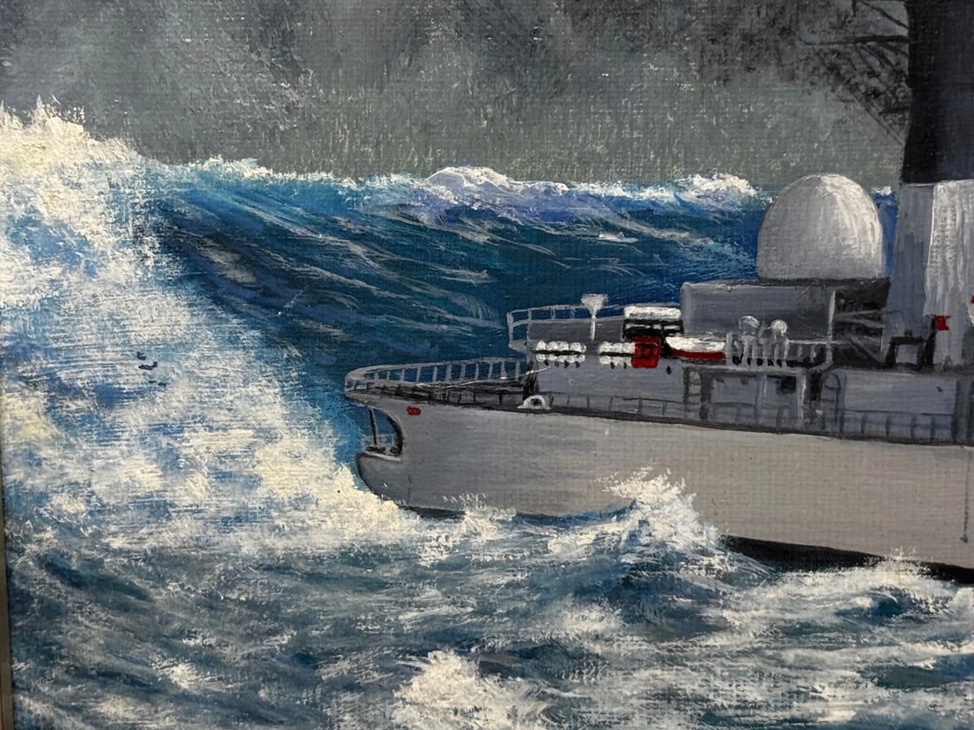 Moments Before the Exocet Storm HMS Sheffield Under Captain Salt Falklands War - 20