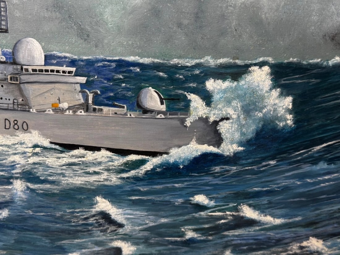 Moments Before the Exocet Storm HMS Sheffield Under Captain Salt Falklands War - 8