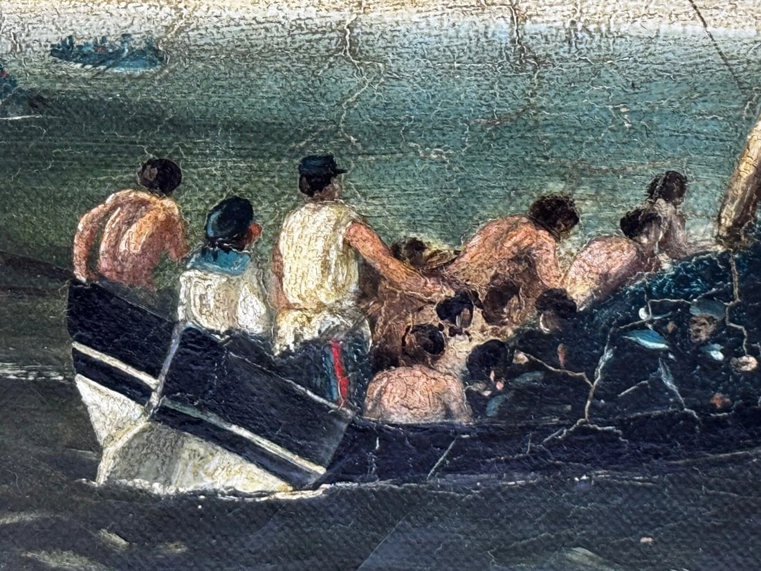 Burning Sinking On River Plate HMS Bombay Ship Follower Richard Brydges Beechey - 11