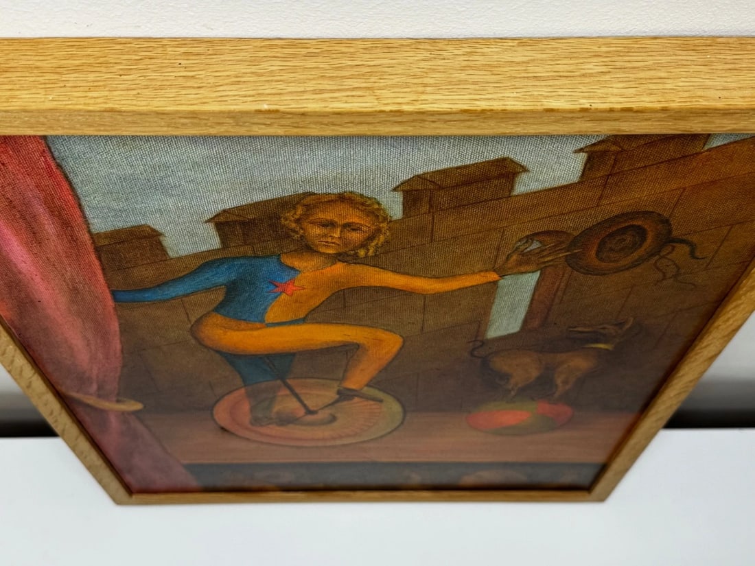 Circus Cyclist — Lyrical Surrealism in the Manner of Paul Delvaux, C1966 - 10