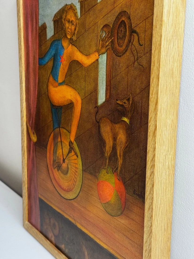 Circus Cyclist — Lyrical Surrealism in the Manner of Paul Delvaux, C1966 - 13