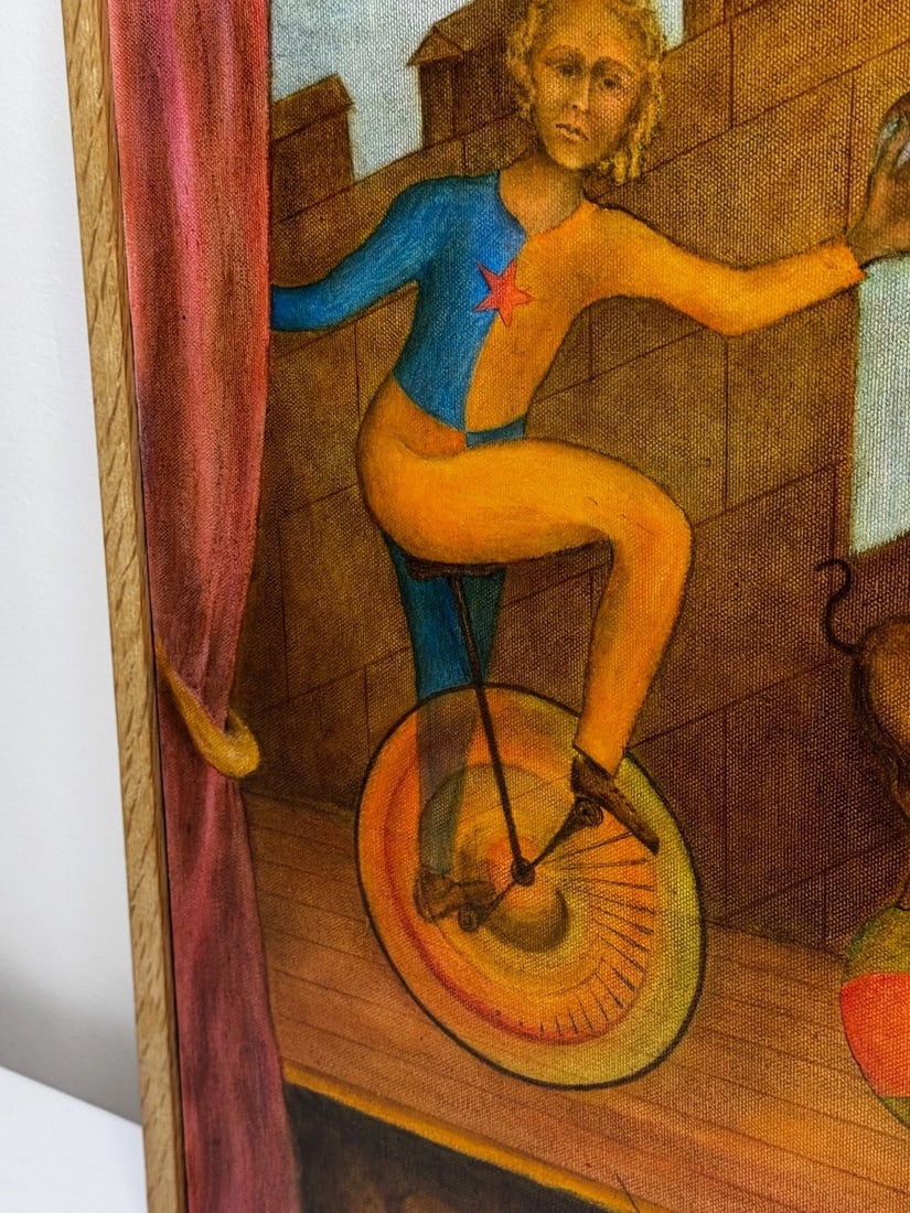 Circus Cyclist — Lyrical Surrealism in the Manner of Paul Delvaux, C1966 - 14