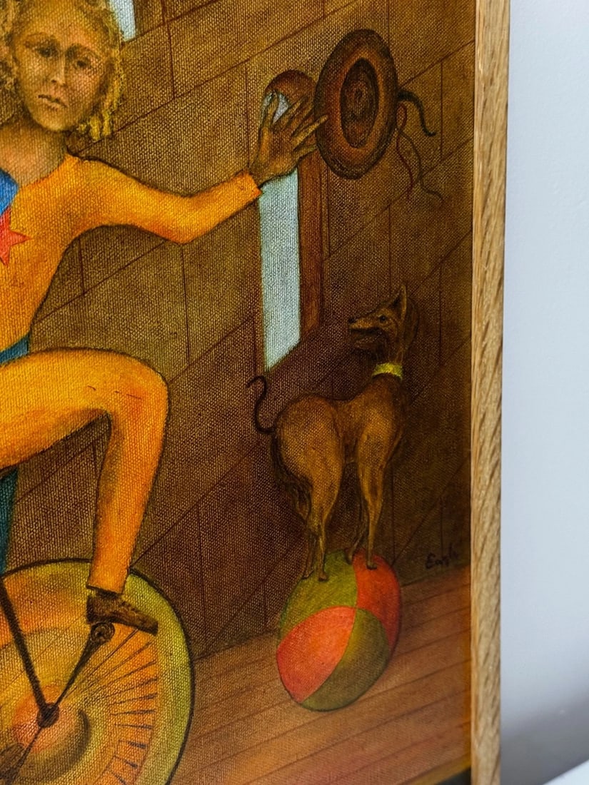 Circus Cyclist — Lyrical Surrealism in the Manner of Paul Delvaux, C1966 - 15