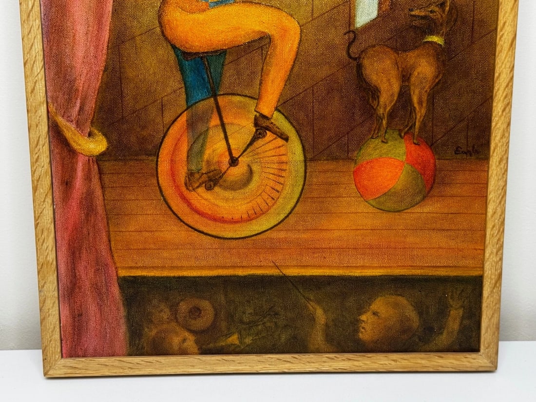 Circus Cyclist — Lyrical Surrealism in the Manner of Paul Delvaux, C1966 - 5