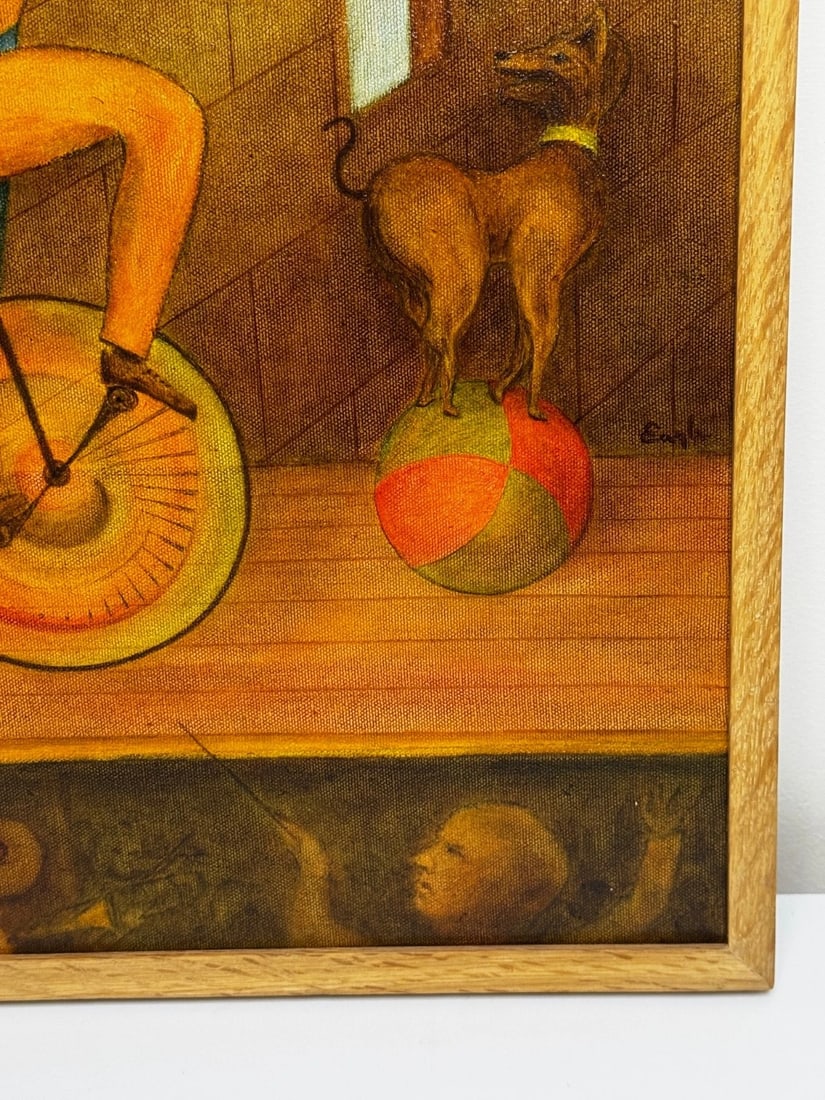 Circus Cyclist — Lyrical Surrealism in the Manner of Paul Delvaux, C1966 - 7