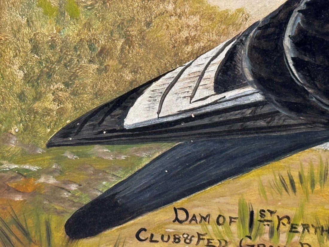 Holley Brothers of Bute Racing Pigeons — Whitley Bay 1909 Winners Oil Portrait - 14