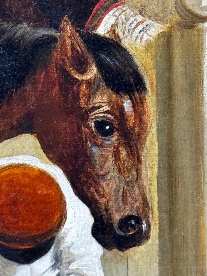 Oil Painting The Hunting Stud In the Manner of John Frederick Herring Snr C1900 - 13