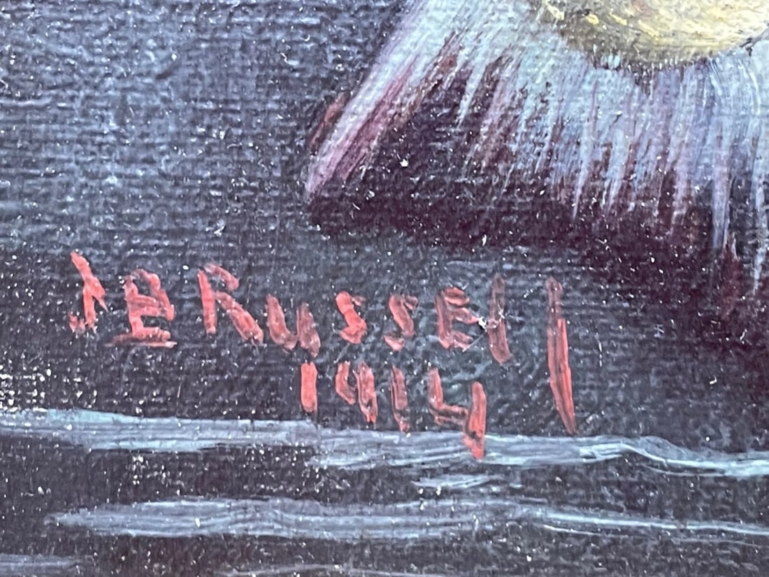 Scottish Angling Masterpiece Sporting Oil “Burn Trout” By James B. Russell - 5