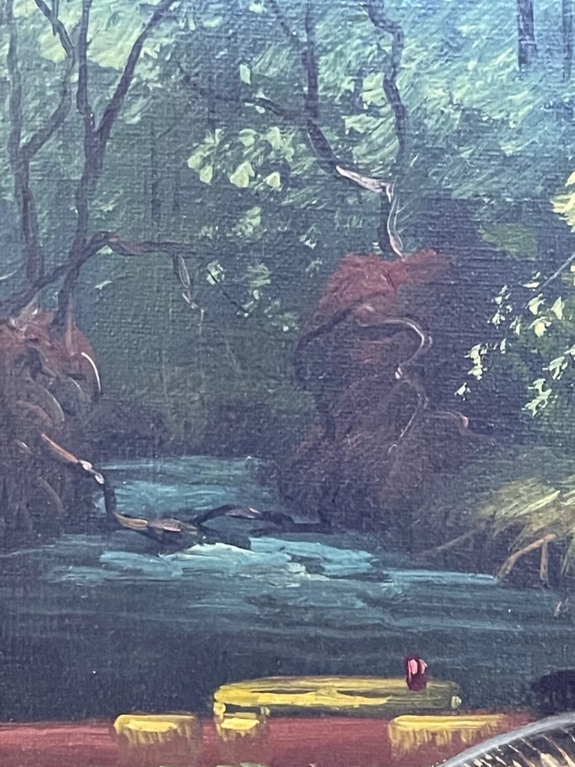 Scottish Angling Masterpiece Sporting Oil “Burn Trout” By James B. Russell - 6