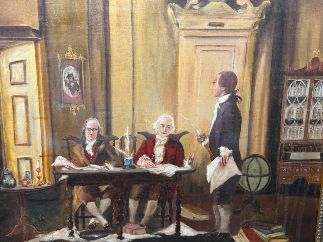 Painting Franklin, Adams & Jefferson Drafting the Declaration of Independence - 2