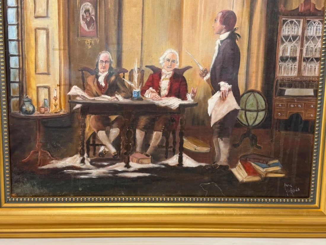 Painting Franklin, Adams & Jefferson Drafting the Declaration of Independence - 3