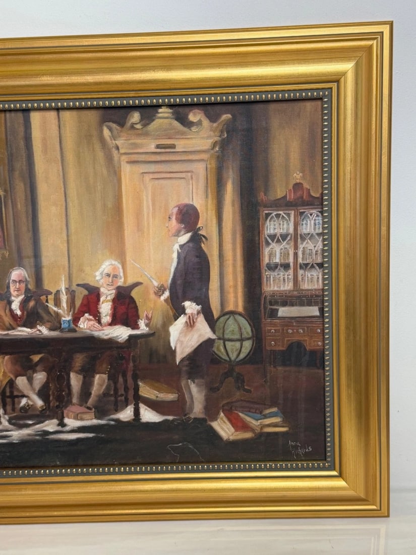 Painting Franklin, Adams & Jefferson Drafting the Declaration of Independence - 4
