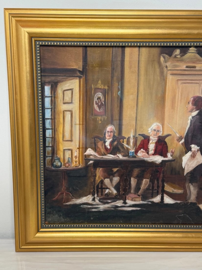 Painting Franklin, Adams & Jefferson Drafting the Declaration of Independence - 5