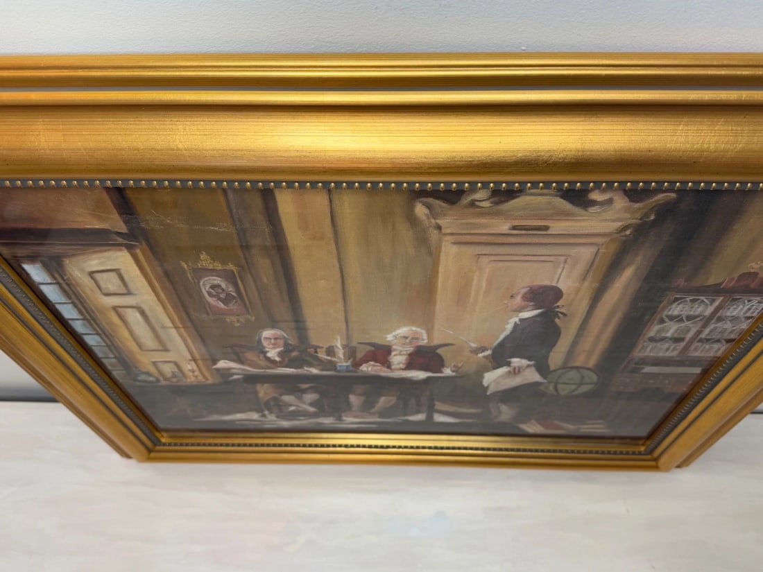 Painting Franklin, Adams & Jefferson Drafting the Declaration of Independence - 6