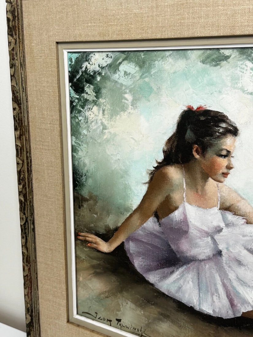 Oil Painting Portrait Beautiful Young Lady Ballerina Dancer By Igor Talwinski - 3