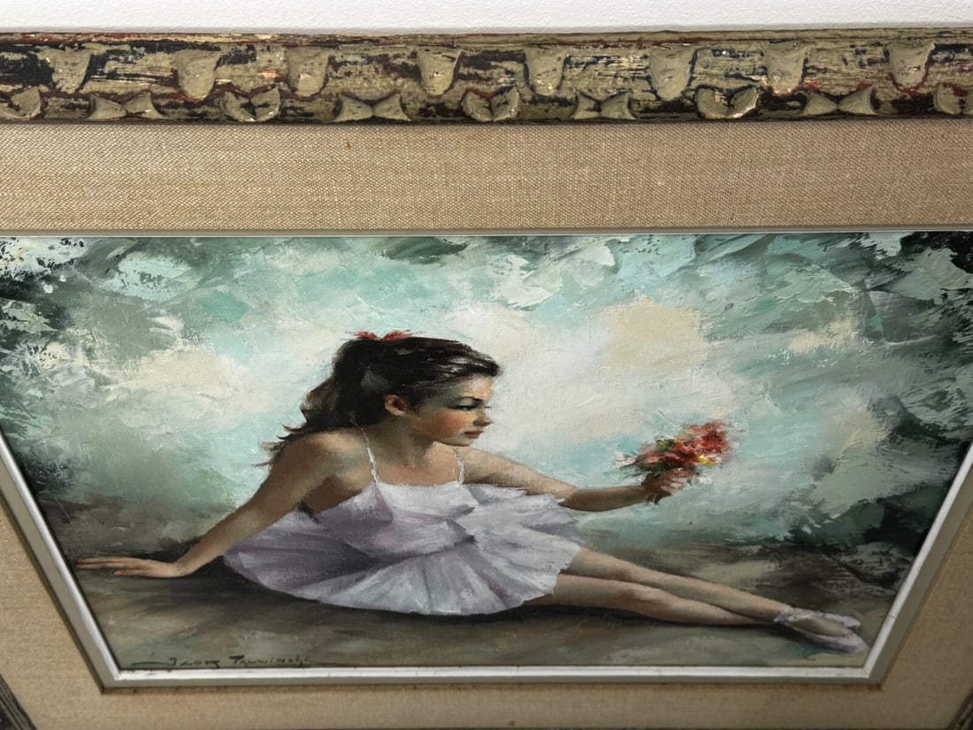 Oil Painting Portrait Beautiful Young Lady Ballerina Dancer By Igor Talwinski - 5