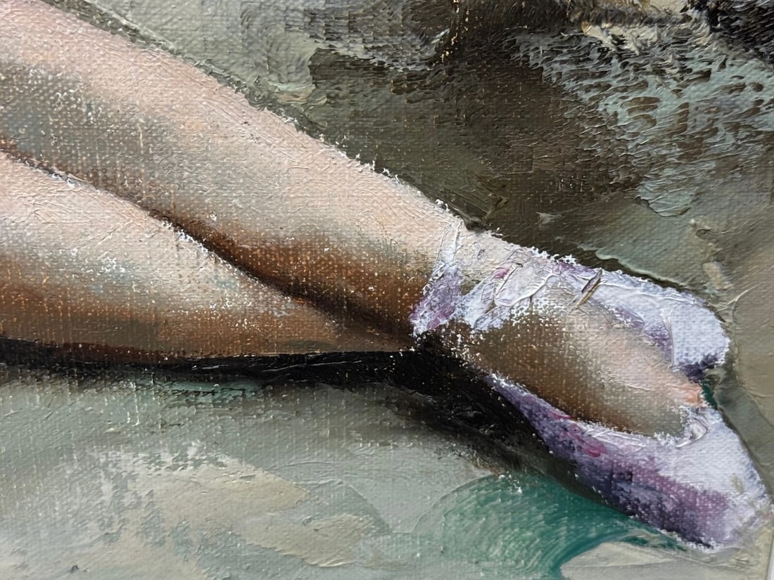 Oil Painting Portrait Beautiful Young Lady Ballerina Dancer By Igor Talwinski - 7