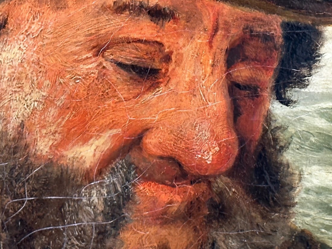 Newlyn 19th Century Marine Oil Painting Portrait Cornish Fisherman Hooked Catch - 20