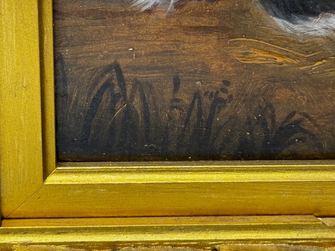 British 19th Century Oil Painting Animal Portrait Of King Charles Spaniel Dogs - 10
