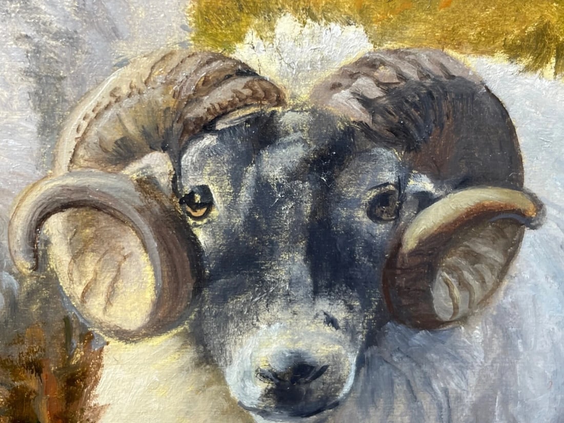 British Oil Painting Sheep In Scottish Highlands Landscape - 18